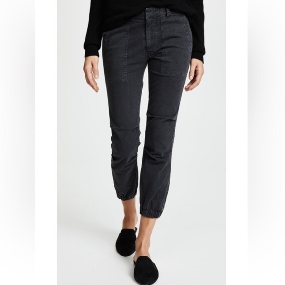 Nili Lotan Cropped Military Jogger Pants Black Women’s Size 8 - Picture 1 of 15